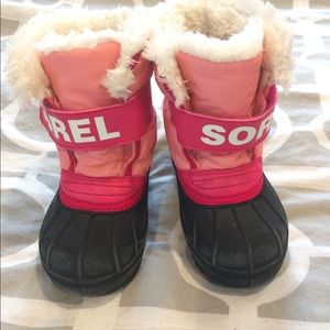 Sorel girls 7 commander cold weather boot pink